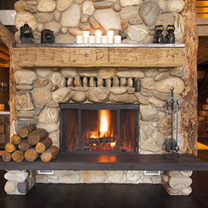 Fireplaces using Silica Quartz Sand